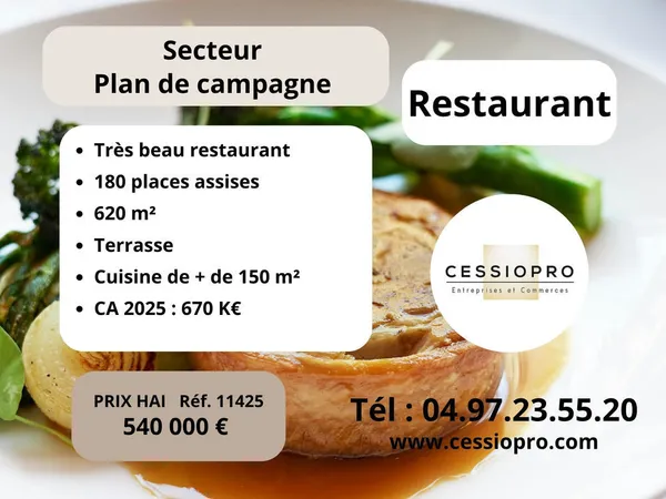 Très beau Restaurant avec Terrasse, de + de 600m2 sur Plan de Campagne
