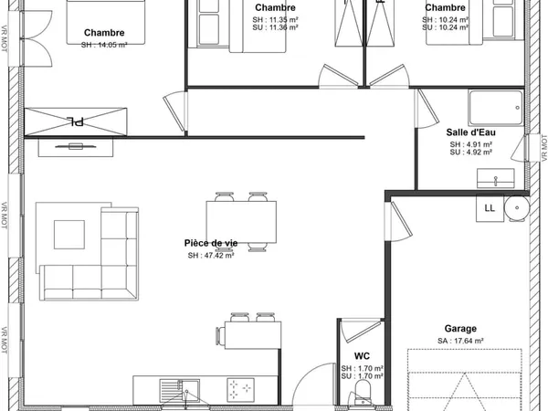 A Saint Jean Pla De Corts, villa T4 de plain pied avec garage et jardin