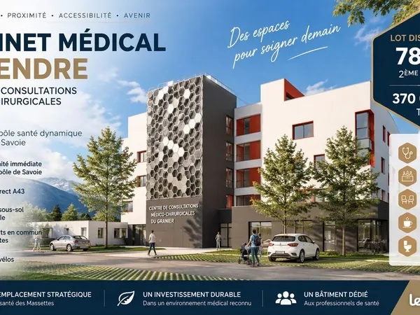 Cabinet de consultations médicales / paramédicales neuf de 78 m² à vendre au sein du Centre de Consu