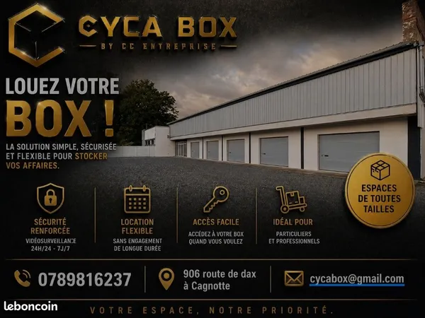Box 65m2 à louer