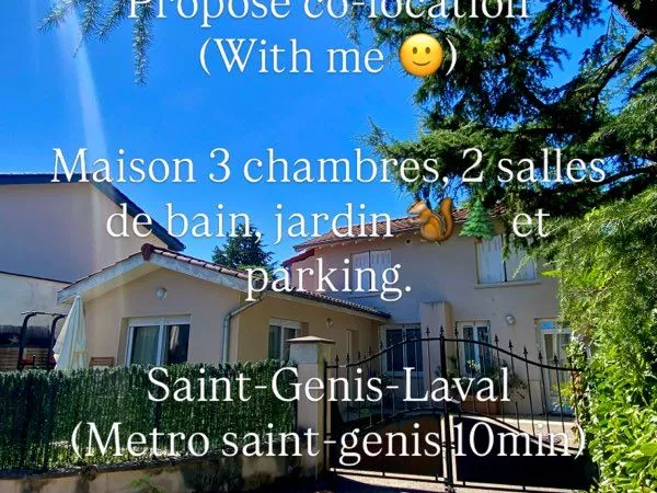 Propose colocation en maison 100m2