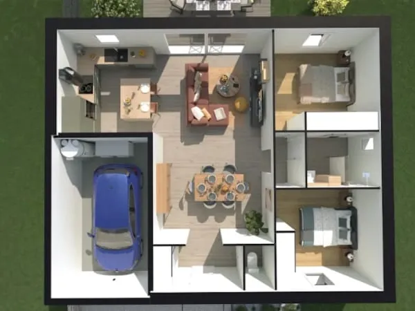 Maison neuve 2 pièces 66 m²