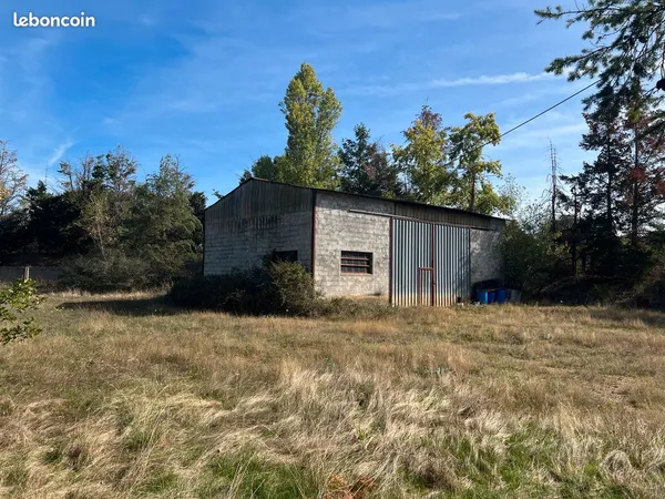 Hangar 170m² sur terrain 1 hectare clos