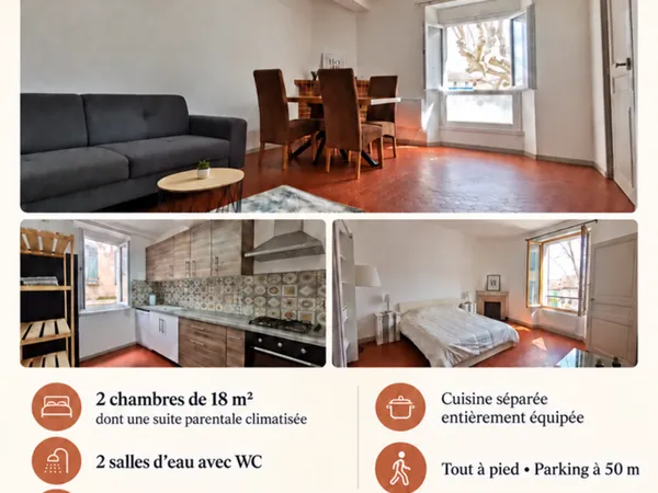 Appartement t3 meublé équipé climatisé