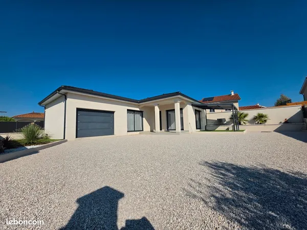VILLA RÉCENTE PLAIN-PIED 75,37 m² - GARAGE - TERRAIN 421 m²