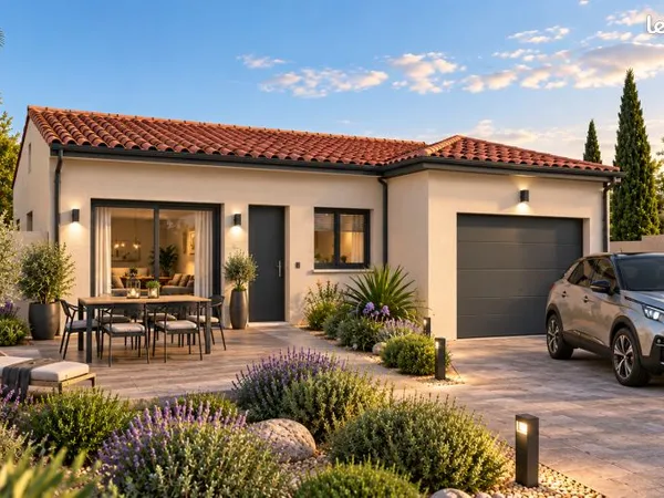 Maison traditionnelle 80 m² avec garage et terrain de 410 m²