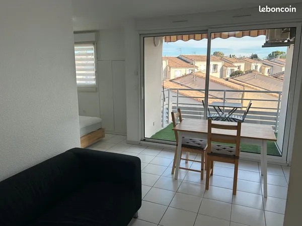 A louer T1 bis Meublé 30m² avec Terrasse 8m²