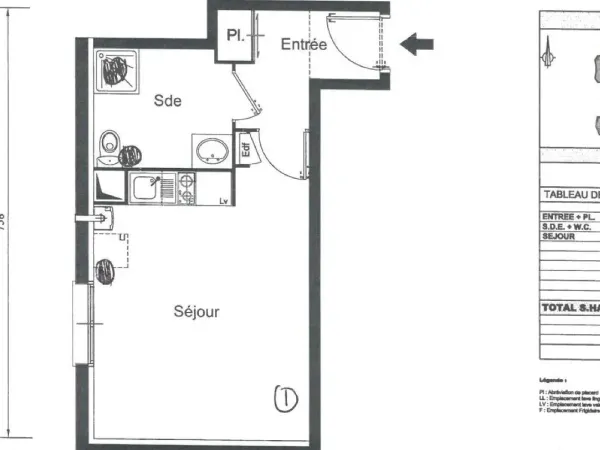 Appartement 1 pièce 28 m²
