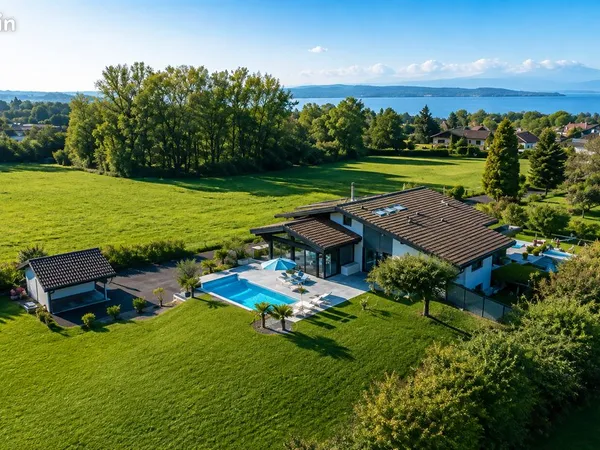 PROPRIÉTÉ D'EXCEPTION - AU BORD DU LAC LÉMAN - Vue LAC - CALME absolu - aucun vis à vis - Villa cont