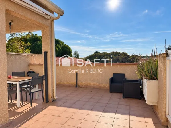 PORT LEUCATE,T3 LUMINEUX ,TERRASSES,GARAGE