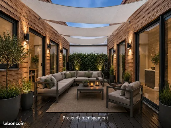 LOFT CONTEMPORAIN D'ARCHITECTE AVEC PATIO ET DOUBLE GARAGE - LYON 9e