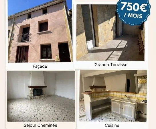 Appartement T4 de 80 m² avec grande terrasse - Centre-ville Courthézon
