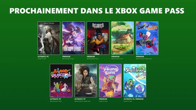Game Pass : neuf arrivées d'ici septembre, six départs