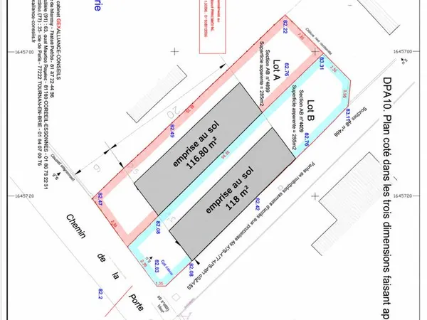 2 terrains à bâtir avec permis de construire