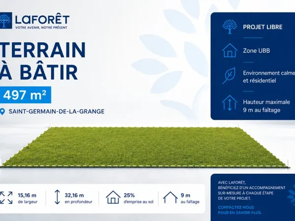 Terrain 497 m²