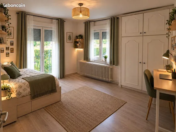 Strasbourg Cronenbourg - colocation, 3 chambres meublées dans une belle maison, bail individuel, dès