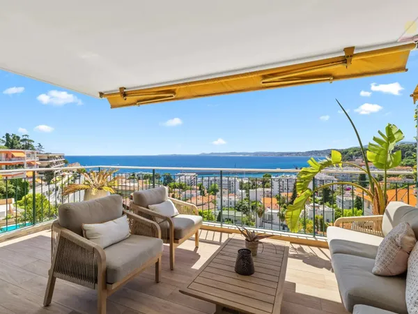 NICE BAS DU MONT BORON - VUE MER PANORAMIQUE - TERRASSE - PARKING - PISCINE