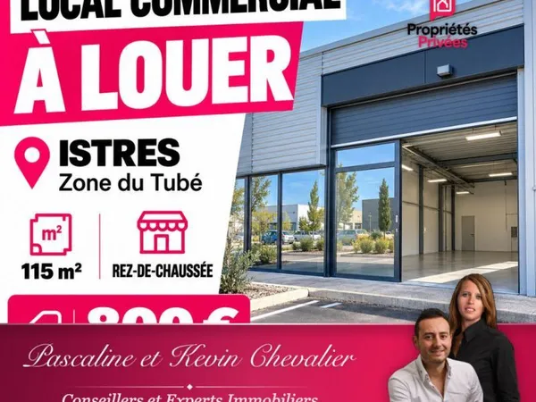 ISTRES, ZONE DU TUBÉ - LOCAL COMMERCIAL À LOUER 115 M²