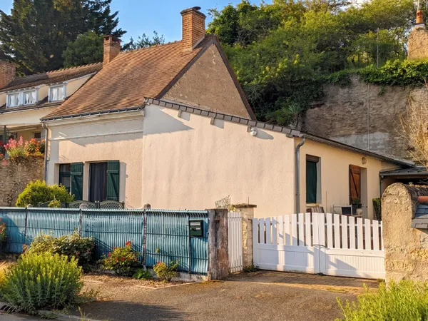 Chisseaux -Maison de bourg avec caves troglodytes et potentiel de division