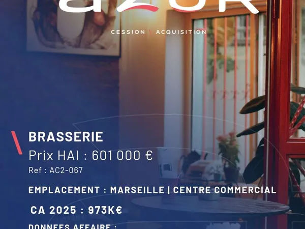 Vente brasserie en Centre Commercial à Marseille