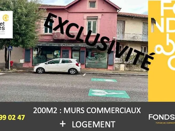 Murs commerciaux + logement Guilherand centre