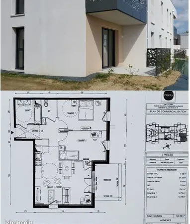 Appartement 3 pièces 64 m2 (St Gilles Croix de Vie / Programme Neuf CAP LITTORAL)