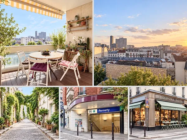 VENDS PERNETY / 3 CHAMBRES, GRAND BALCON, LUMIÈRE, ÉTAGE ÉLEVÉ