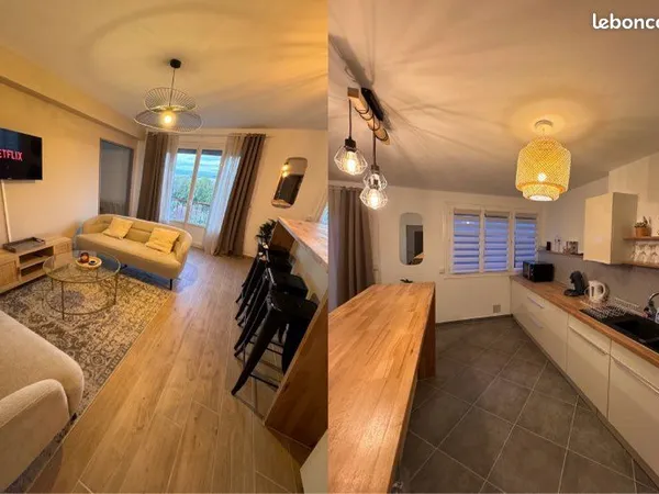 Bel appartement meublé 3 pièces de 73m2
