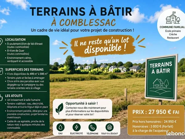 Terrain 499 m² Comblessac