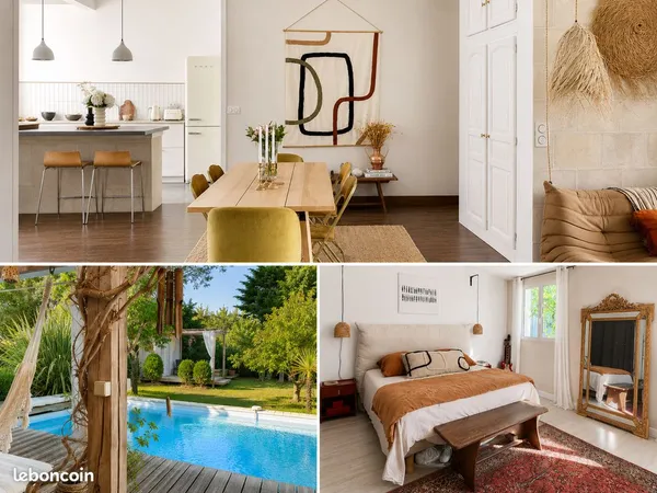 Maison familiale avec piscine, dépendance & jacuzzi
