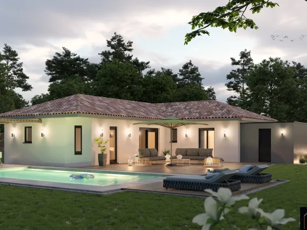 LANGLADE Maison Moderne 105 m² avec piscine