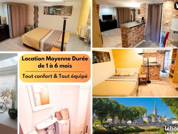 Studio entièrement aménagé pour location moyenne durée