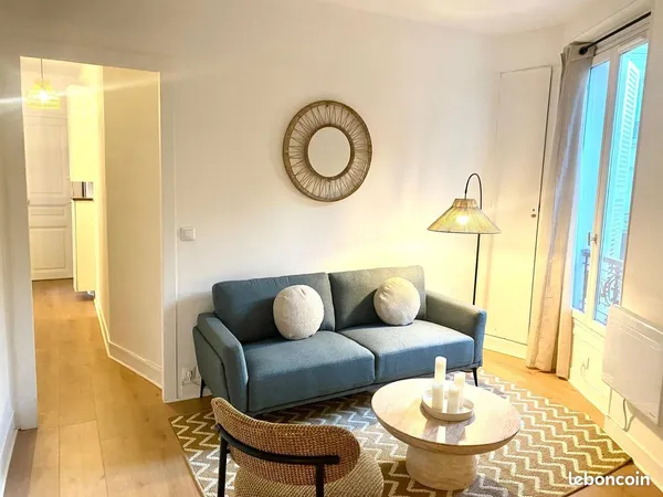 LOCATION 2 pièces meublé rénové, chambre séparée, Paris 17e