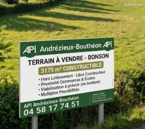 Terrain 3 175 m² Bonson