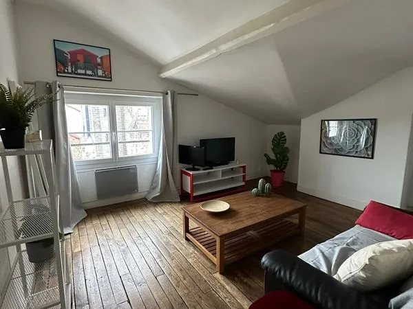 Très beau T2 avec une grande terrasse, entièrement équipée, cuisine sur mesure avec lave vaisselle, 