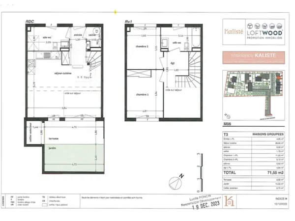 Appartement 3 pièces 69 m²