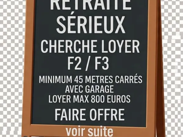 Retraite recherche appartement F2 F3