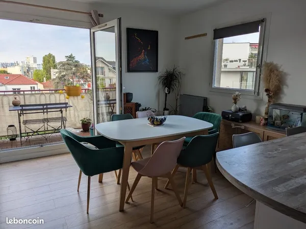 CRÉTEIL - 3 PIÈCES 65m² - 2 CHAMBRES - 2 BALCONS - VUE DÉGAGÉE - SUD-OUEST - PARKING