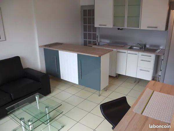 Superbe F2 duplex dans parc fermé, meublé 37m2, tout confort + terrasse + parking