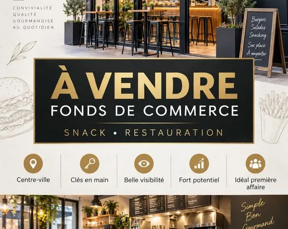 Vente ou location gérance fond de commerce restauration Montpellier