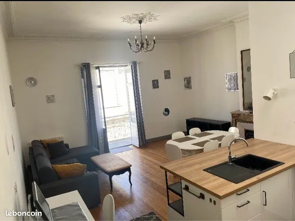 Appartement T2 meublé 60m2 + balcon