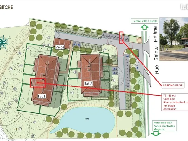 T2 neuf avec parking non meuble
