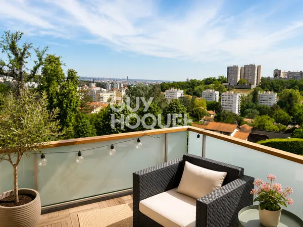 Appartement T2 de 46 m² avec terrasse et vue imprenable + stationnement en s/sol