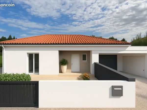 Maison neuve de 95 m² avec 3 chambres et garage sur terrain viabilisé de 604 m² à Narbonne (11100)