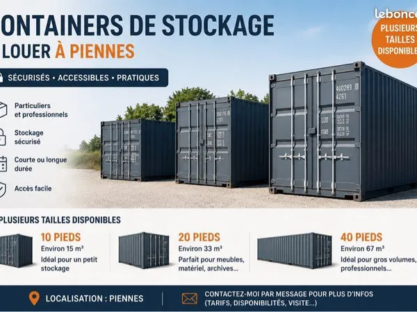 Containers - stockage - garage à louer