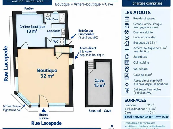 Local commercial 46 m²
