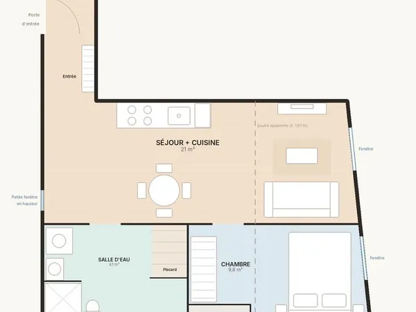 T2 Non meublé - 35m2 - Hyper Centre/ Appartement refait à neuf
