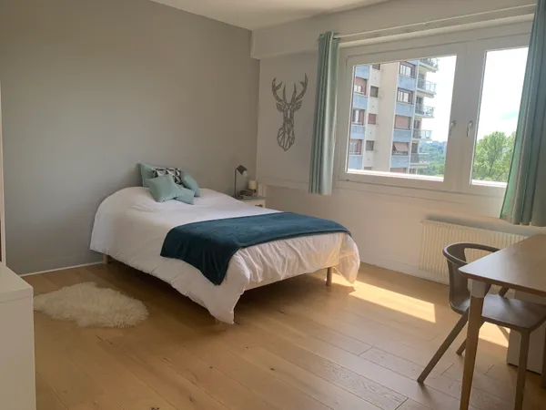Location d'une chambre meublée 16m² + Sdb/WC privée, dans un T4 à ECULLY