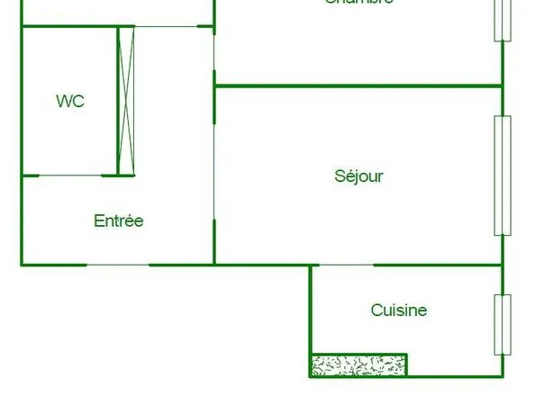 Appartement 2 pièces 38 m²