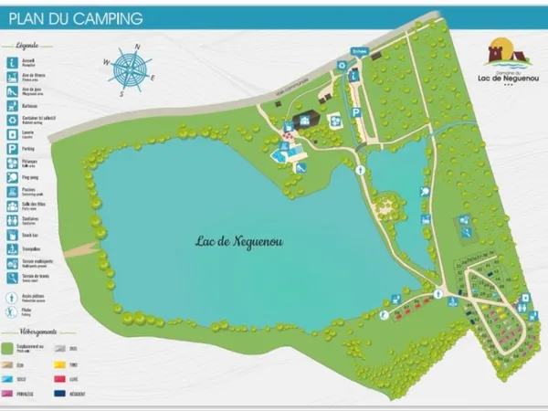 Mobil home dans camping familial